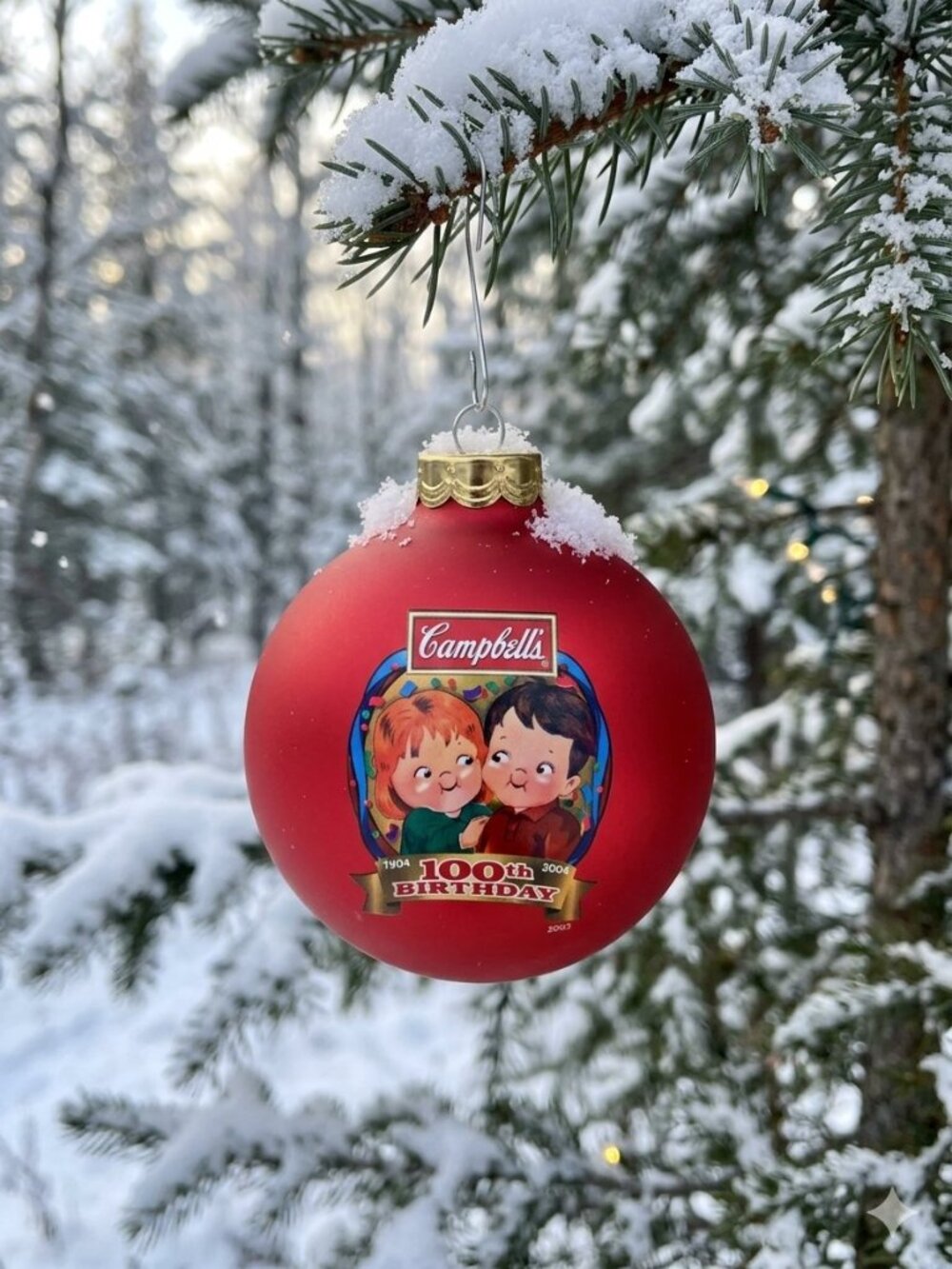 Vintage Campbell's Soup Kids Collector's Edition 2003 Christmas Red Ornament